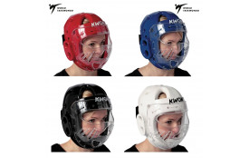 Casque avec visière blanc / bleu / rouge / noir